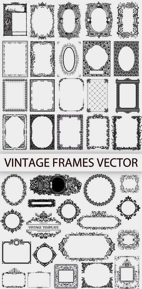 Vintage frames vector