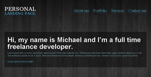 ThemeForest - Personal landing page - WP Single Page Theme