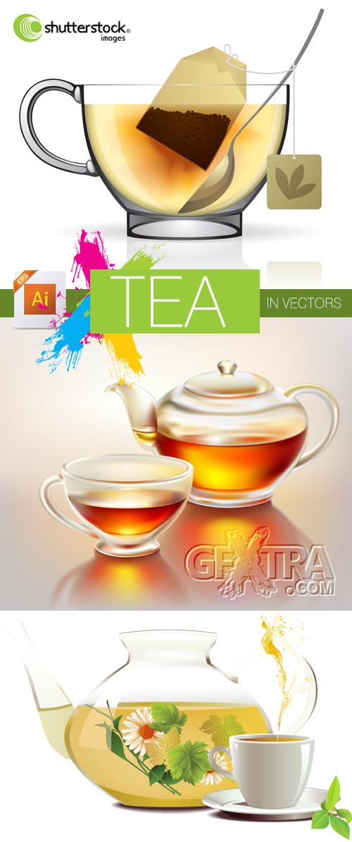 Tea in Vectors 3xEPS - Vector SS