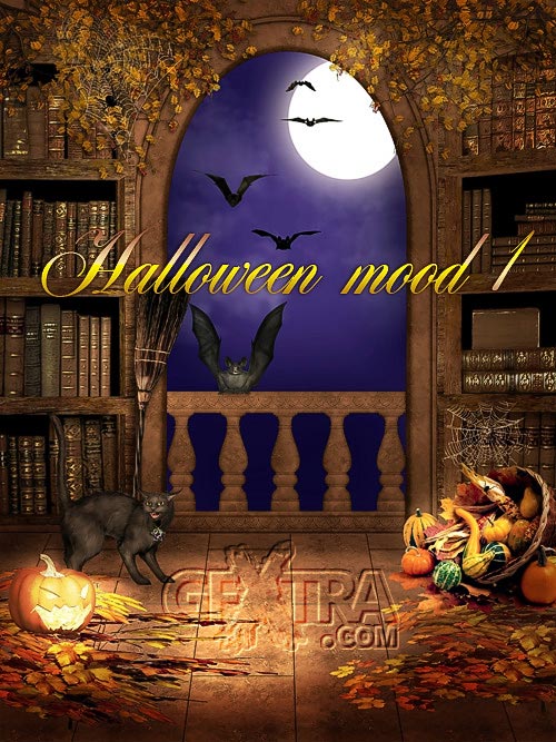 Halloween Mood Backgrounds-1, 6xJPGs