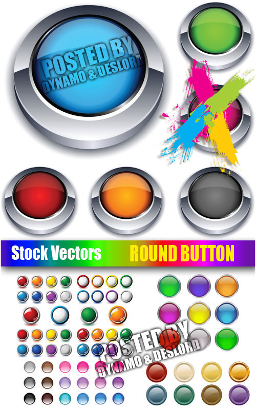 Round button - Stock Vectors