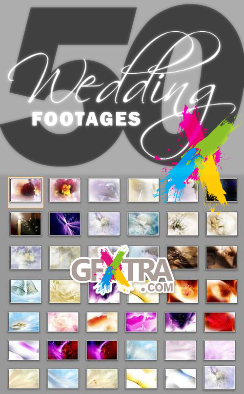 Wedding Footages - Romantic Backgrounds, 50xAVI 720x576