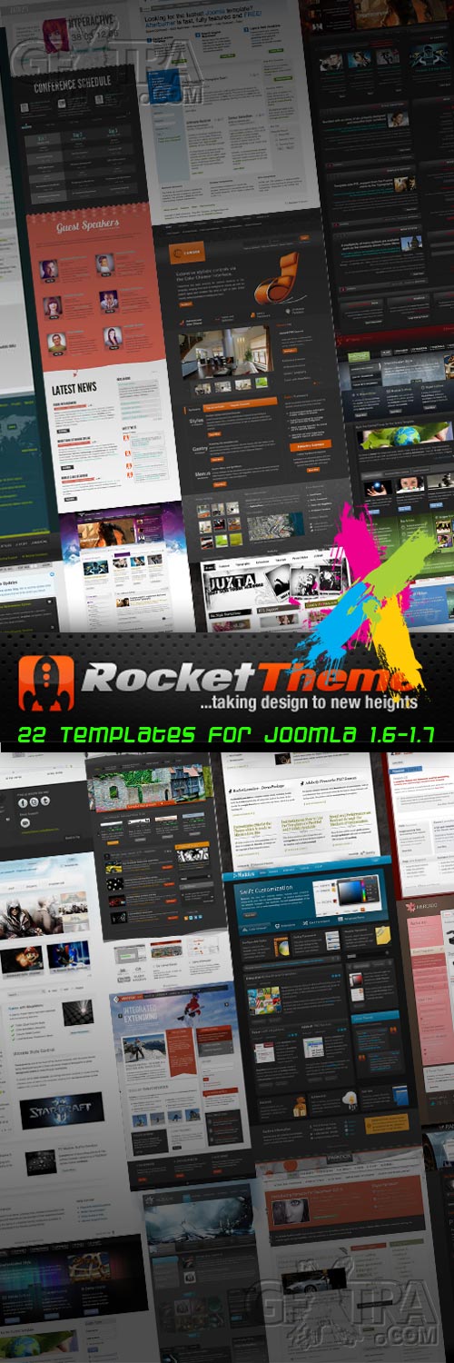 22 Templates for Joomla 1.6-1.7 - RocketTheme