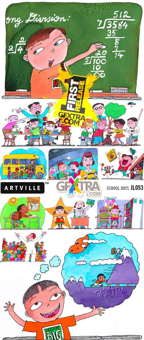 Artville Illustrations IL053 School Days