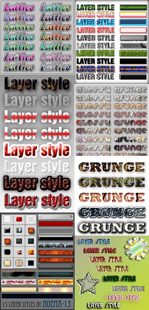 Layer styles for Photoshop pack 8
