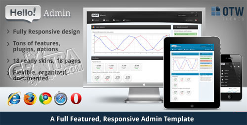 Hello Admin - a Full Featured Admin Template - TemplateForest