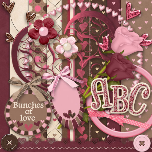 Scrap-set - Bunches of Love Day - PNG Images For Valentines Day 2012