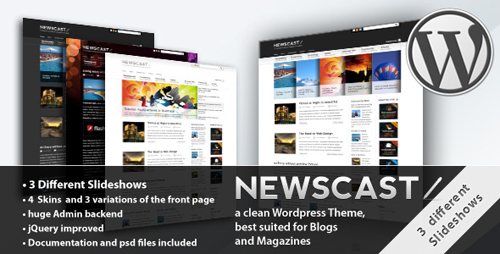 ThemeForest - Newscast 4 in 1 - Wordpress Magazine and Blog v2.0.3 - FULL