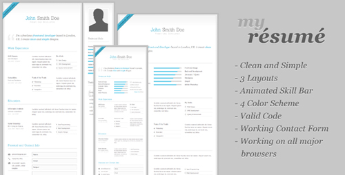 ThemeForest - My Resume - Clean CV/Resume Template - Rip (All Styles&Colors)