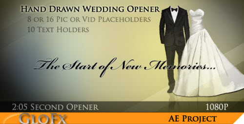 Hand Drawn Wedding Opener - Project for After Effects (VideoHive)