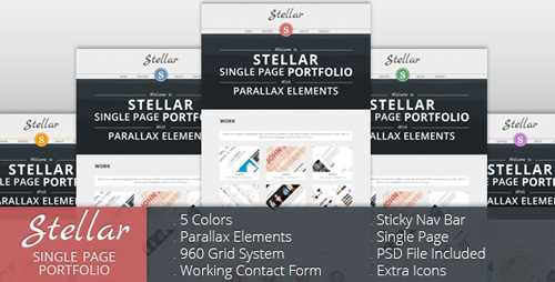 ThemeForest - Stellar - Single Page Portfolio with Parallax - Rip