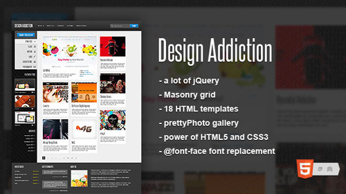 Mojo-Themes - Design Addiction - Fluid HTML template - RIP