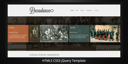 ThemeForest - Decadence. Minimal. HTML5. + Light Mobile Version - RiP
