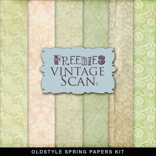 Textures - Old Vintage Backgrounds - Colored Color Style With Flower Pattern 5