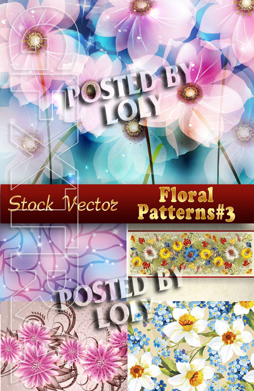 Floral patterns #3 - Stock Vector