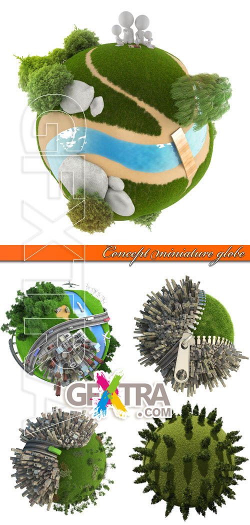 Concept Miniature Globe Photo II, 5xJPGs