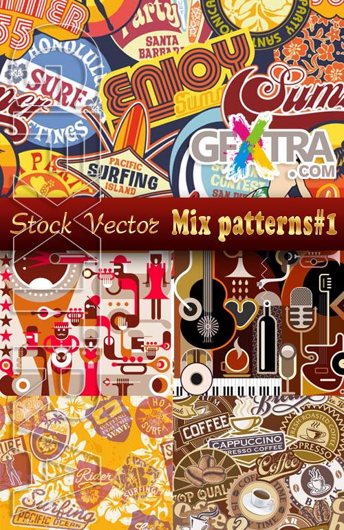 Mix Patterns # 1 - Stock Vector