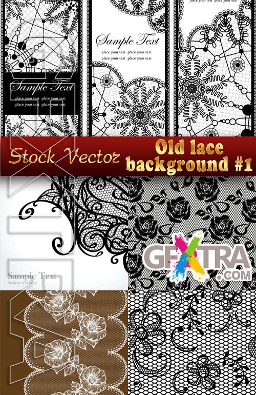 Vintage lace background - Stock Vector