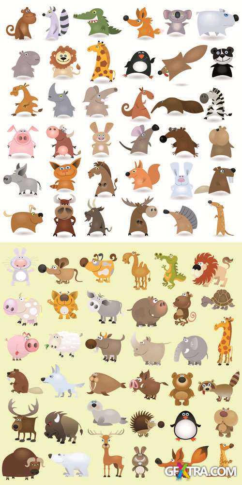 Funny and Unusual Animals - Vector Set #13