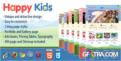 ThemeForest - Happy Kids - Multipurpose HTML Template - RIP
