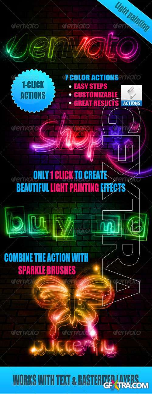 GraphicRiver - Light Painting Effect Photoshop Actions