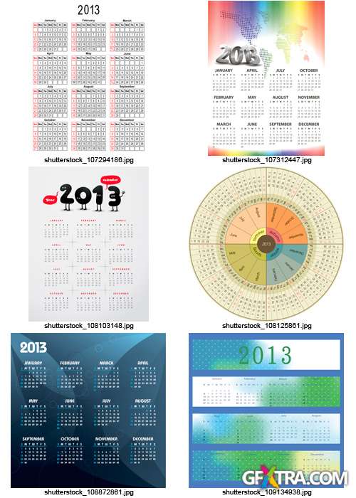 Amazing SS - Calendar Grid 2013, 25xEPS