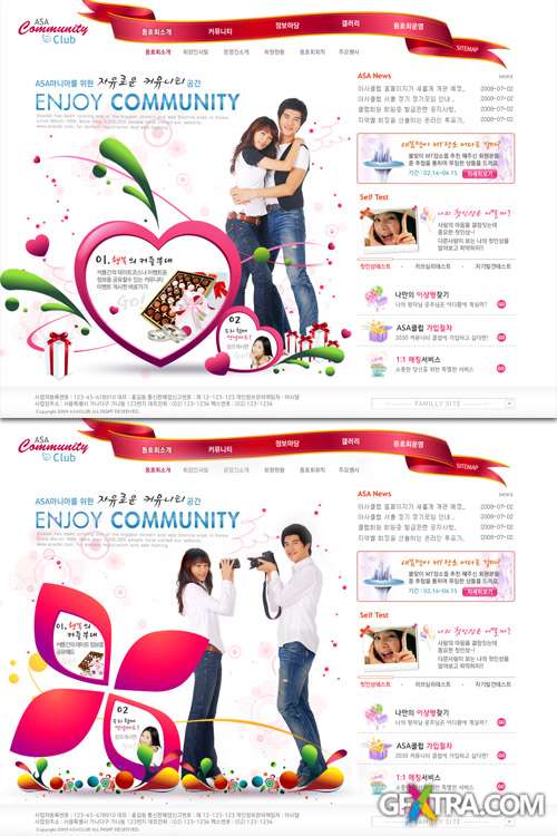 Happy dating Korean PSD Web Template - Enjoy Community