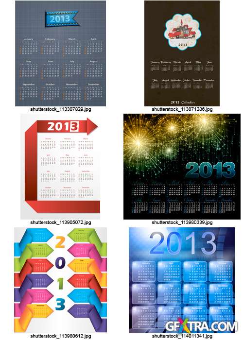 Amazing SS - Calendar Grid 2013 (Part 2), 25xEPS