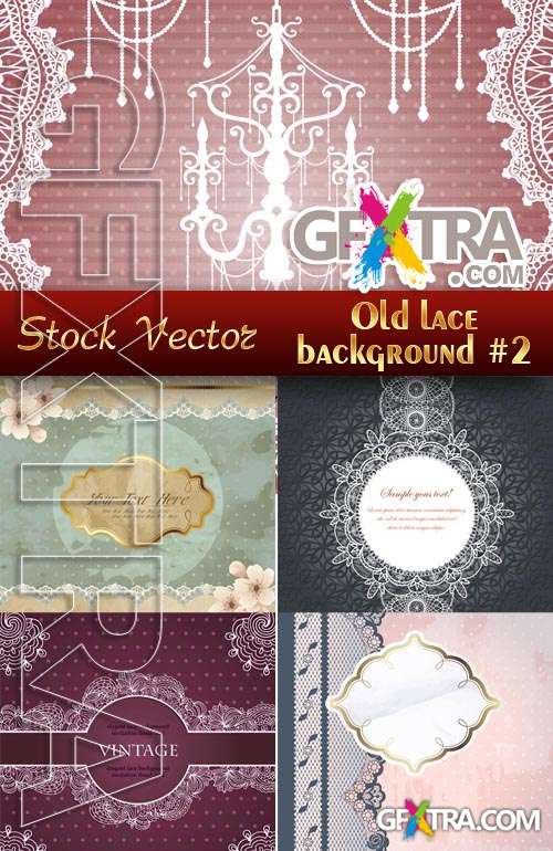 Vintage lace background #2 - Stock Vector