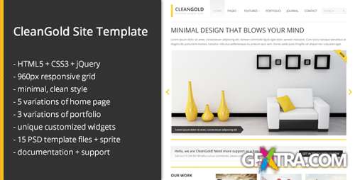 ThemeForest - CleanGold - Responsive Site Template