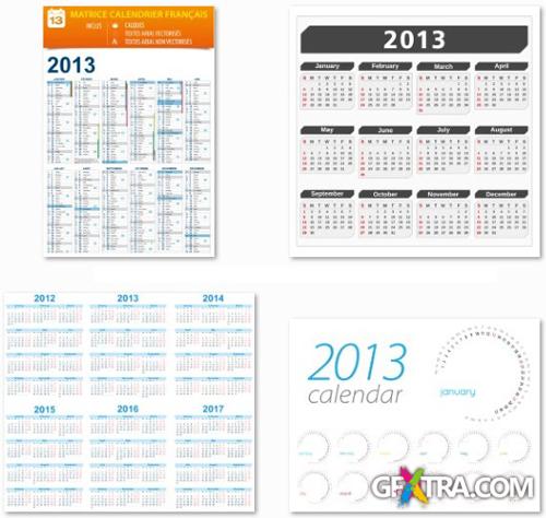 Vector Calendar 2013 - 25 EPS Vector Stock
