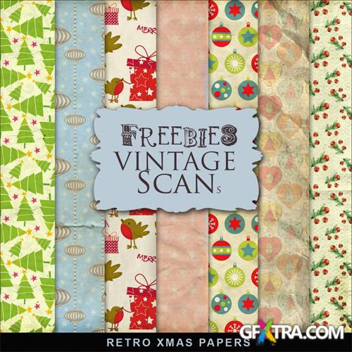 Textures - Retro XMAS Backgrounds - Creative Backgrounds In Colored Style
