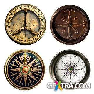 Old compass and maps - 25x JPEGs