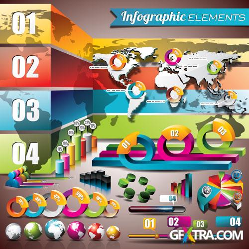 Infographic and design elements #4 - 25x EPS