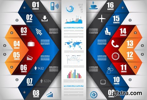 Collection of infographics vol.100, 25xEPS