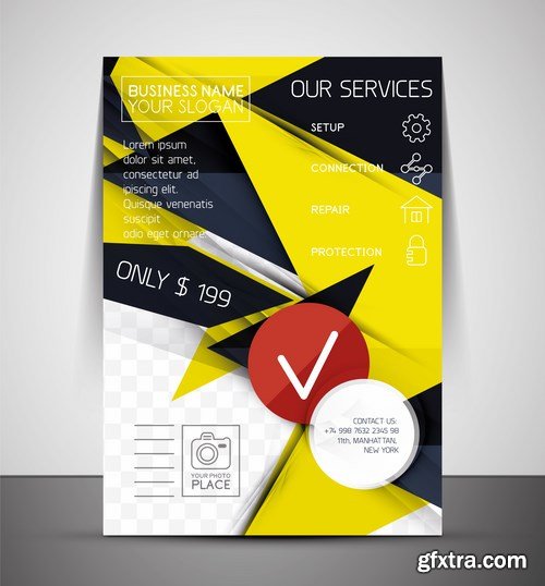 Stock Vector - Brochure cover creative design template