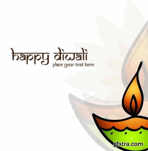Collection of posters Diwali vector images 25 Eps