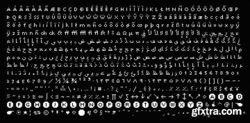 Arapix - 12 Pixel Multilingual Latin-Arabic Pixel Font $69
