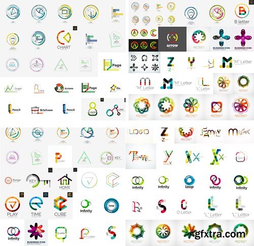 Logos, Icons & Design Elements - MEGA Vector Collection, 25xEPS