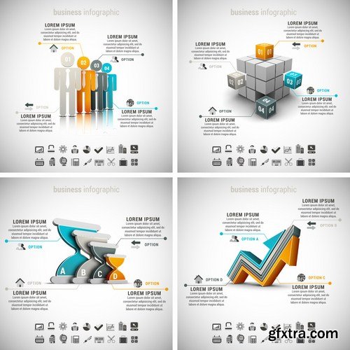 Stock Vector - Business Infographics Set#3