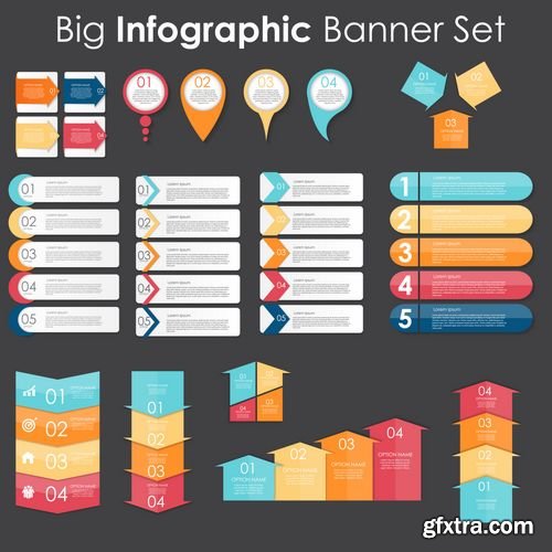 Vector - Big Set of Infographic Banner Templates