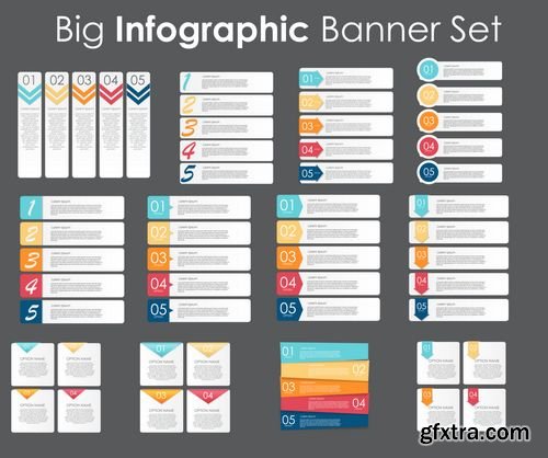 Vector - Big Set of Infographic Banner Templates