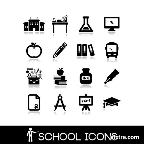 Vector - School Icons Set 2
