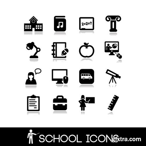 Vector - School Icons Set 2
