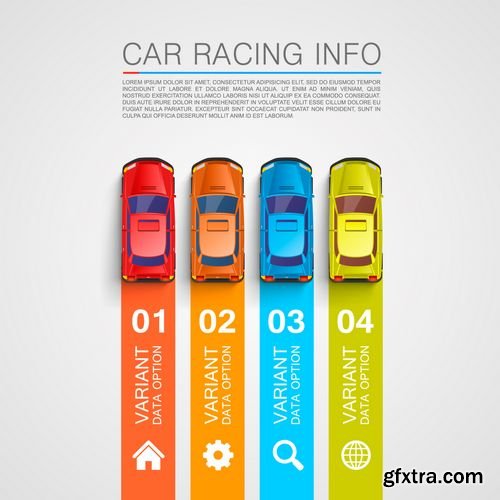 Vector - Car Racing Info Art Cover