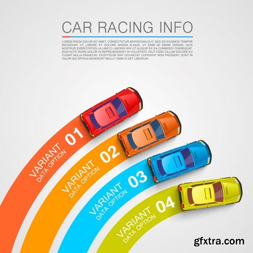 Vector - Car Racing Info Art Cover