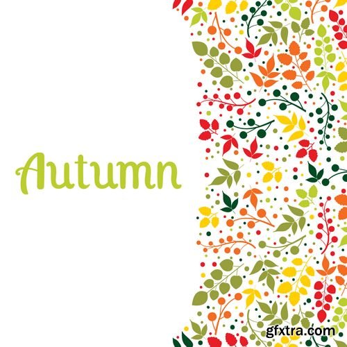 Vector - Autumn Falling Leaves Background
