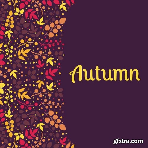 Vector - Autumn Falling Leaves Background
