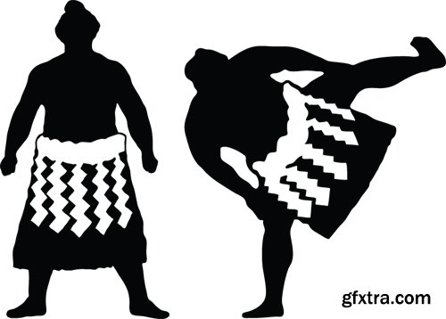 Collection of vector image Sumo yokozuna sumo wrestler 25 Eps