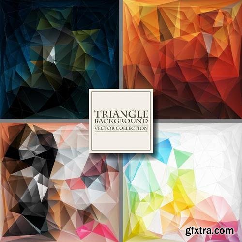 Stock Vector - Geometric Triangular Abstract Modern Backgrounds & Banners, 25EPS